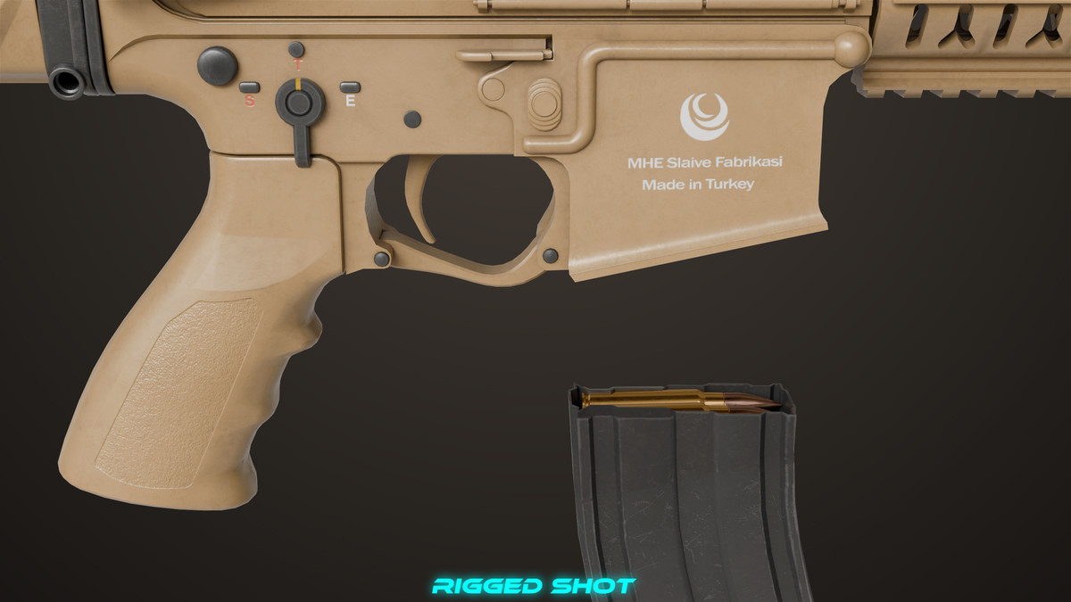 Machine Gun 17 Sandal URP HDRP Textures