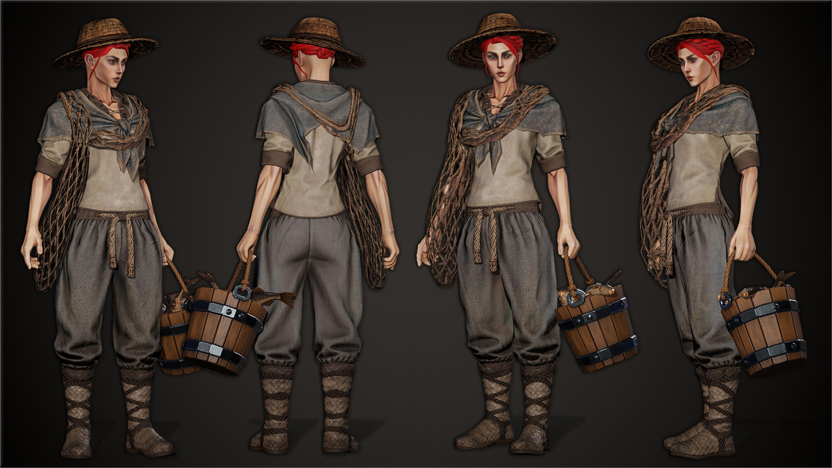 Stylized Medieval Fisherman