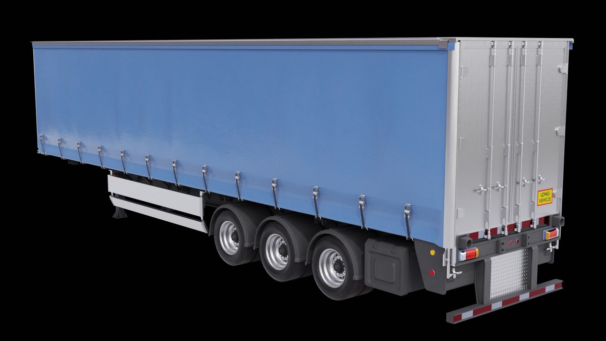 Curtainsider Semi Trailer URP HDRP Textures