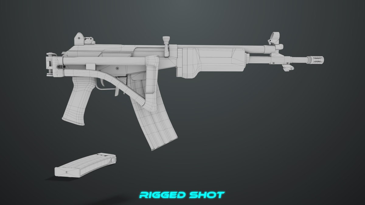 Machine Gun 13 Metal URP HDRP Textures