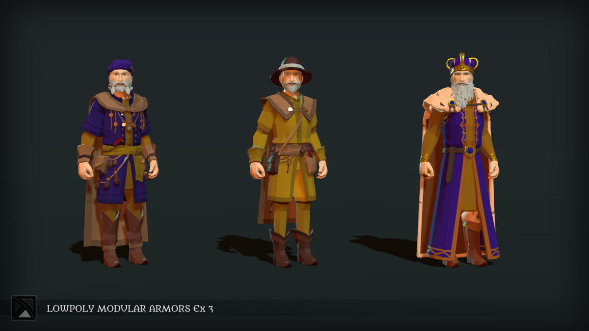 Low Poly Modular Armors Expansion Pack 03 - LOWPOLY MEDIEVAL FANTASY SERIES