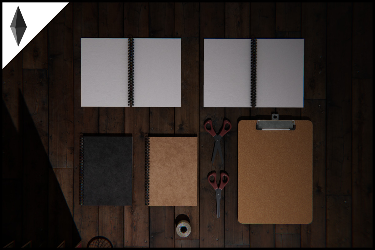 PBR Office Stationary Game-ready