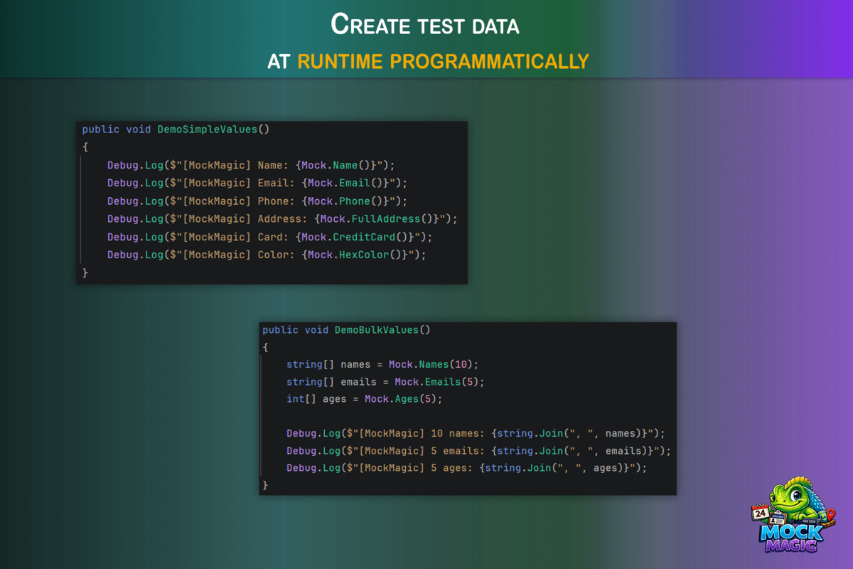 Mock Magic - Realistic Test Data Generator for Unity, image 6