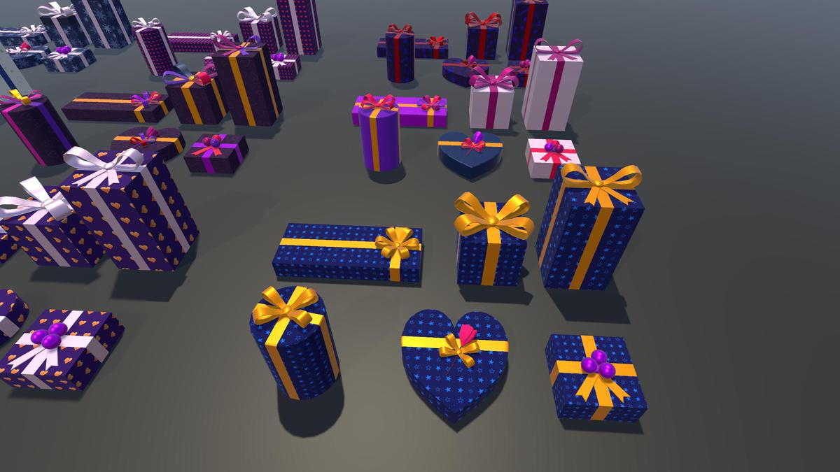 Gift Boxes with Magical Shader (Burn & Reveal)