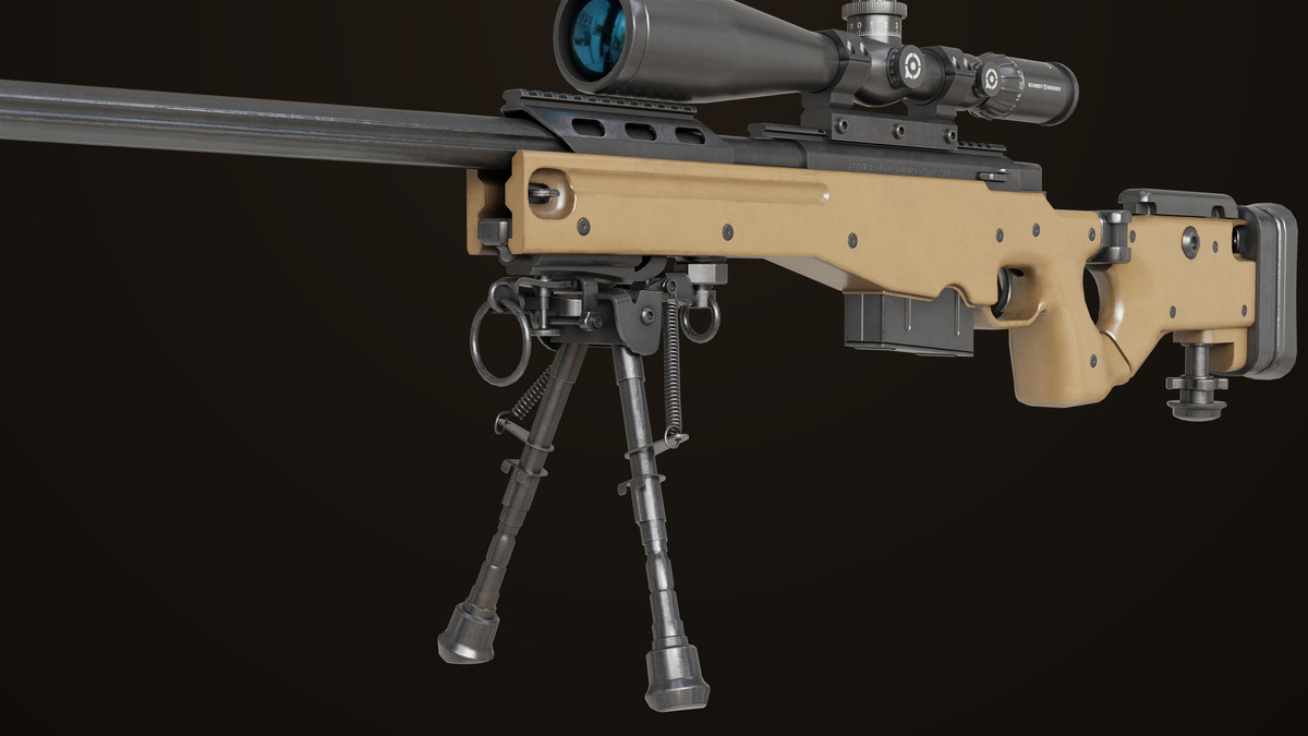 Sniper Rifle 03 Sandal URP HDRP Textures