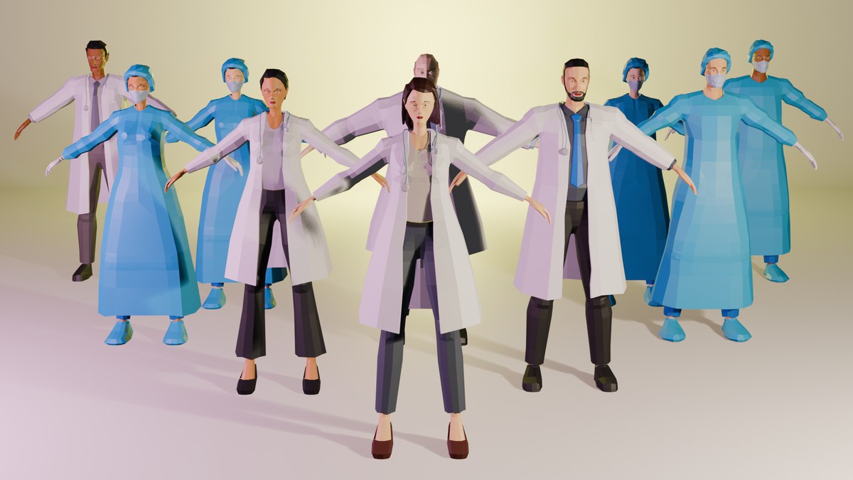 Low poly Characters - Modern theme