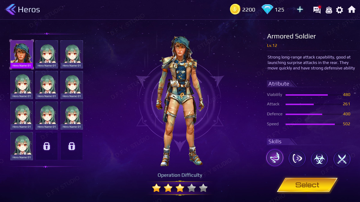 Sci-Fi Cyber UI Pro_Purple Theme