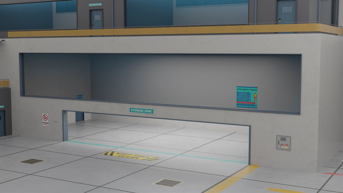 Logistic Cargo Warehouse Interior and Exterior URP HDRP Textures