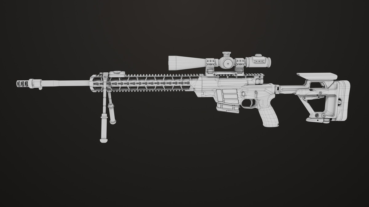 Sniper Rifle 04 Sandal URP HDRP Textures