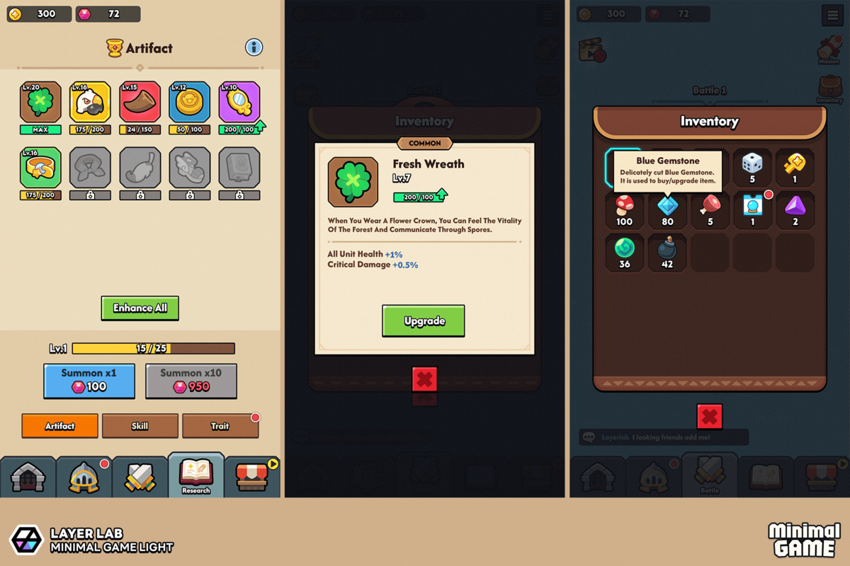 GUI Pro - Minimal Game Light(+PSD)