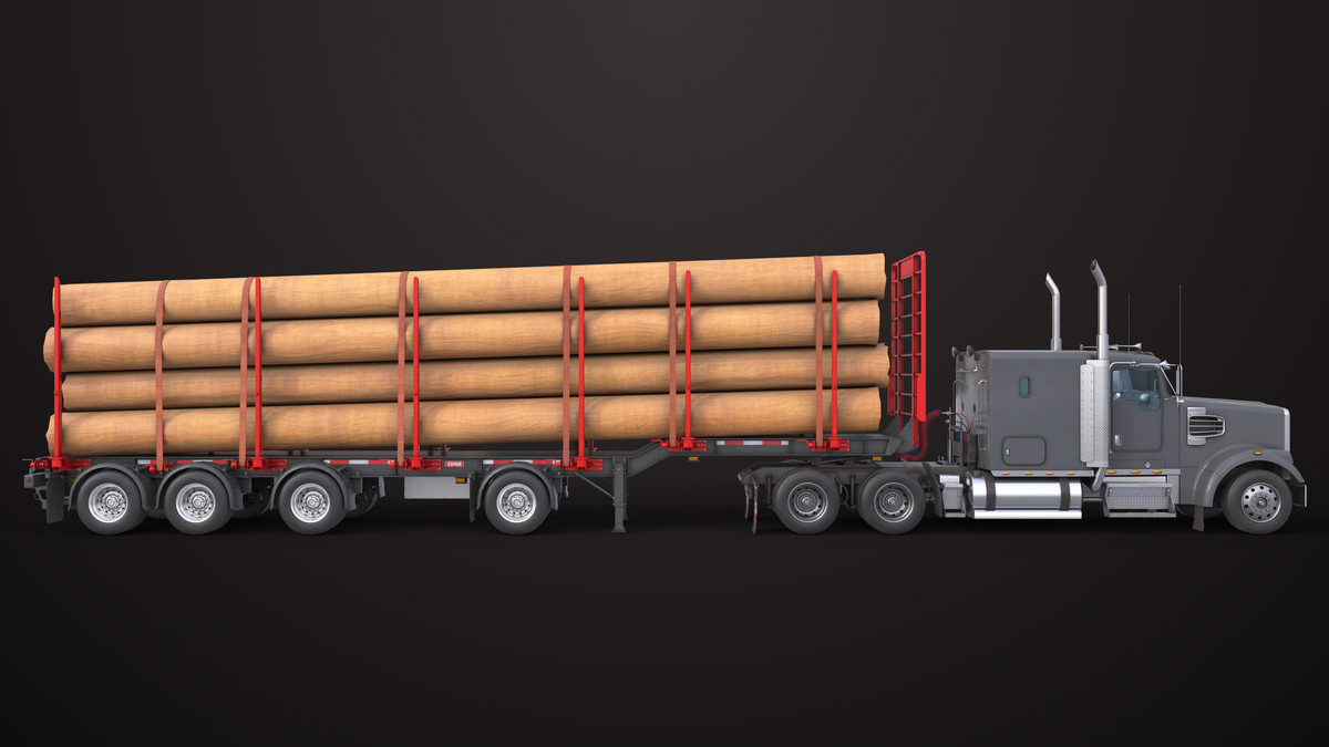 Truck 07 Log Trailer Collection URP HDRP Textures