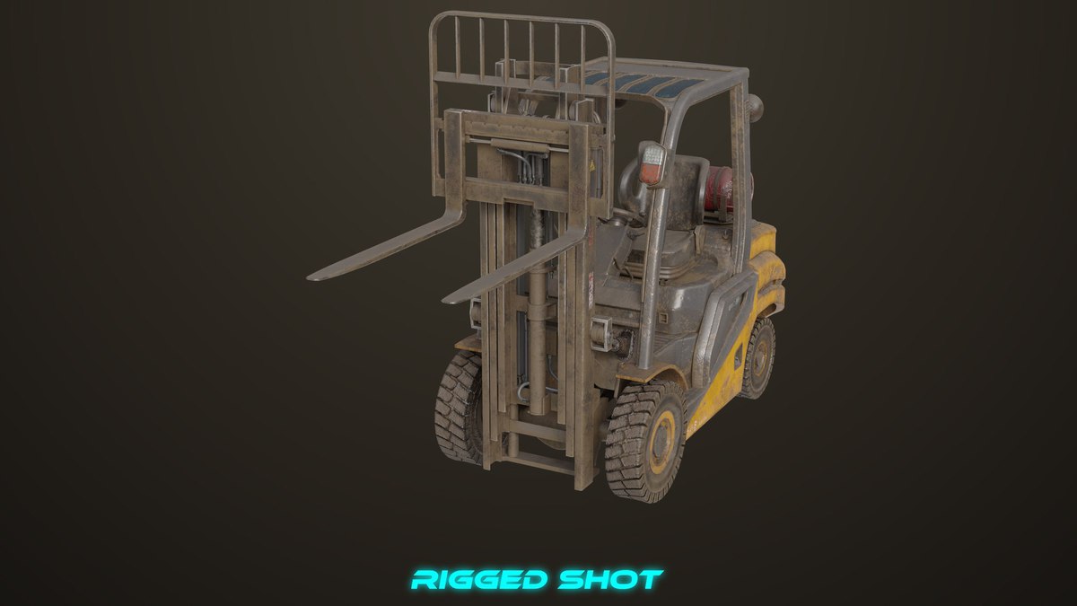 Dusty Forklift Trucks URP HDRP Textures