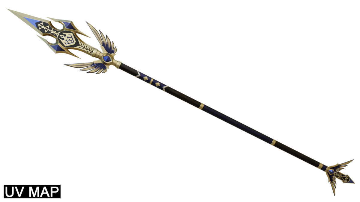 Fantasy Trident 05 URP HDRP Textures