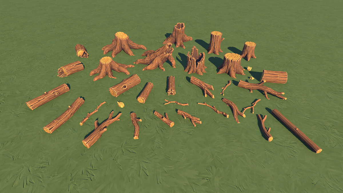 Stylized Nature - Logs, Stumps & Branches Pack