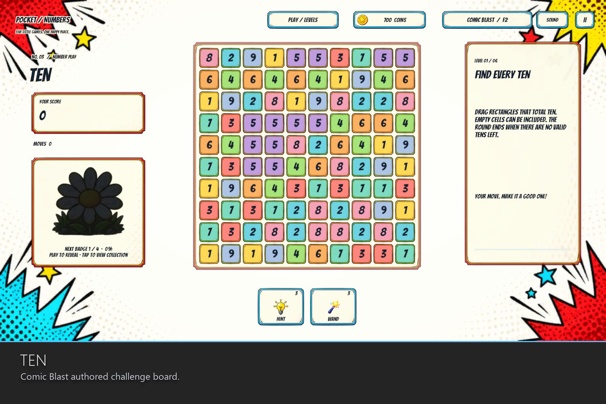 Pocket Numbers - 5 Number Puzzle Games & 20 Themes