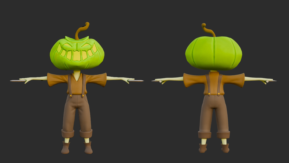 Stylized Pumpkin Enemy 1