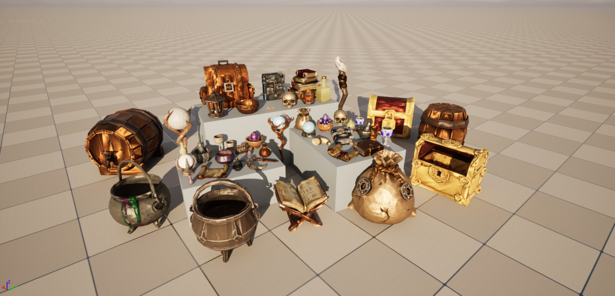FantasyLowpolyPropsPack