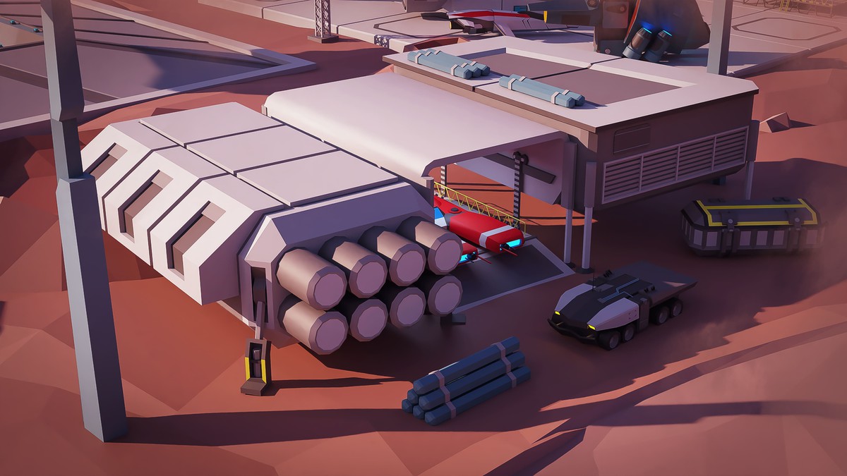 Mars Spaceport - Low Poly 3D Models Pack