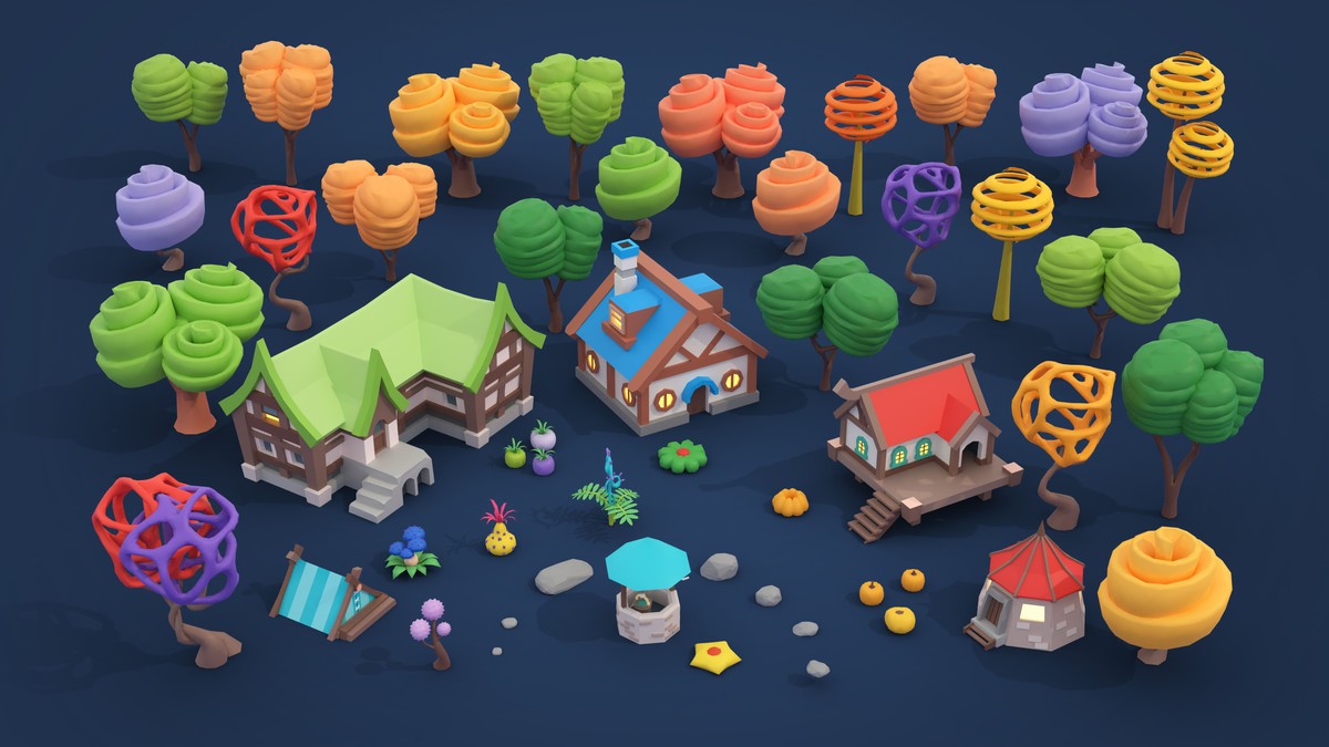 Fantasy - Low Poly 3D Models Pack