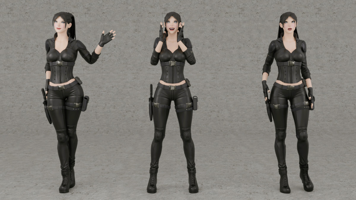 3D Lady In Black