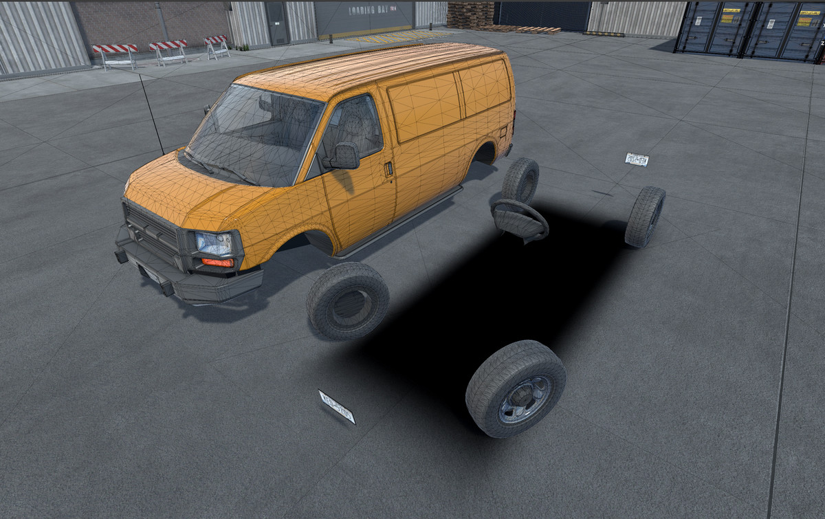 Industrial american van