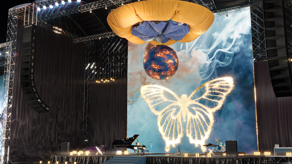 Big Butterfly Concert Arena Stage Venue Modular 3D Model