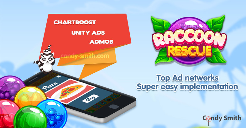 Bubble Shooter Raccoon Rescue + EDITOR