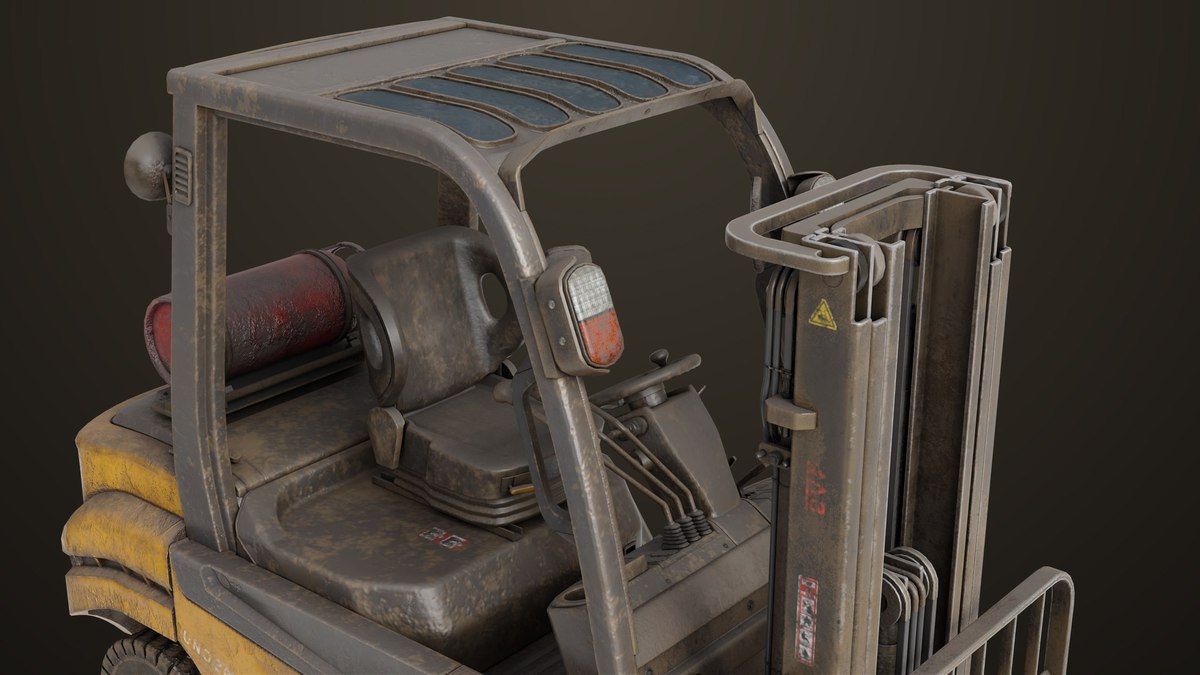 Dusty Forklift Trucks URP HDRP Textures