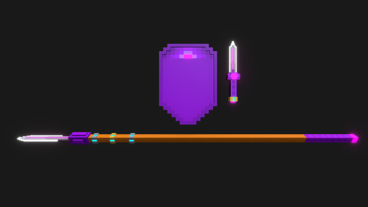 Stylized Voxel Medieval Weapons Pack