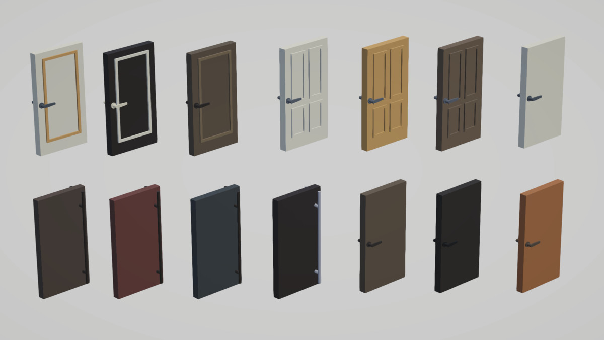 Low Poly Bedrooms - Modular Assets