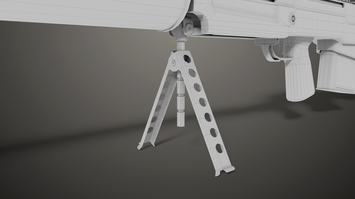 Sniper 05 Black and Sandal Single Mat URP HDRP Textures