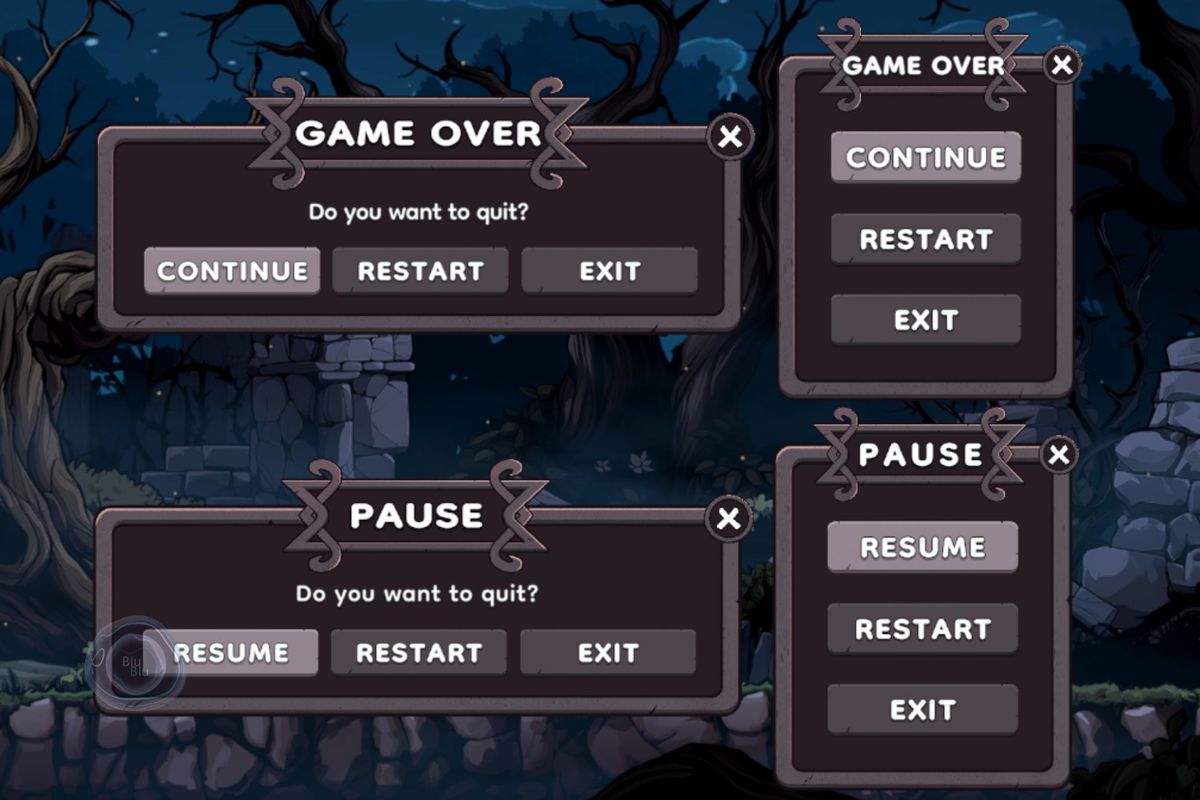 Dark Fantasy GUI + Icons Bundle + PSD GUI files + AI Icons files