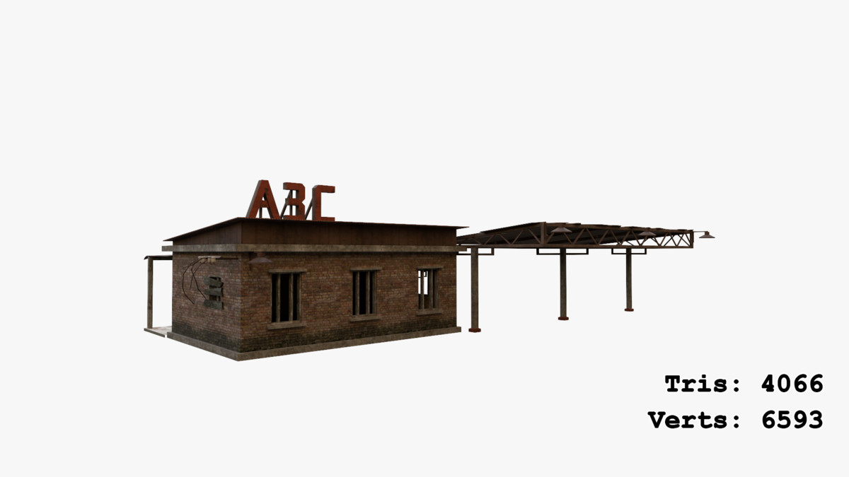 Abandoned Apocalyptic Gas Station
