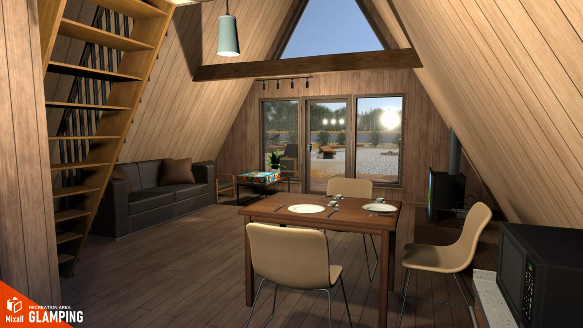 Rural buildings - glamping, greenhouse, sawmill and others
