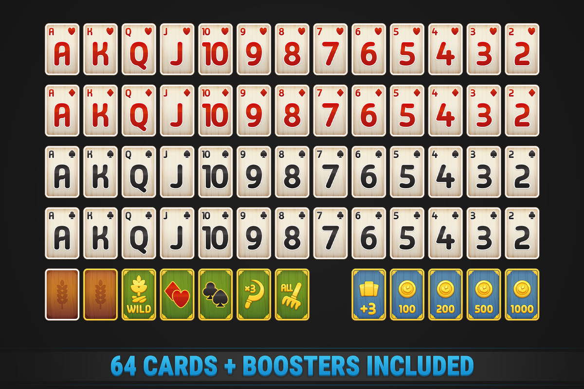 MK TriPeaks Solitaire Kit • Complete Card Game Template