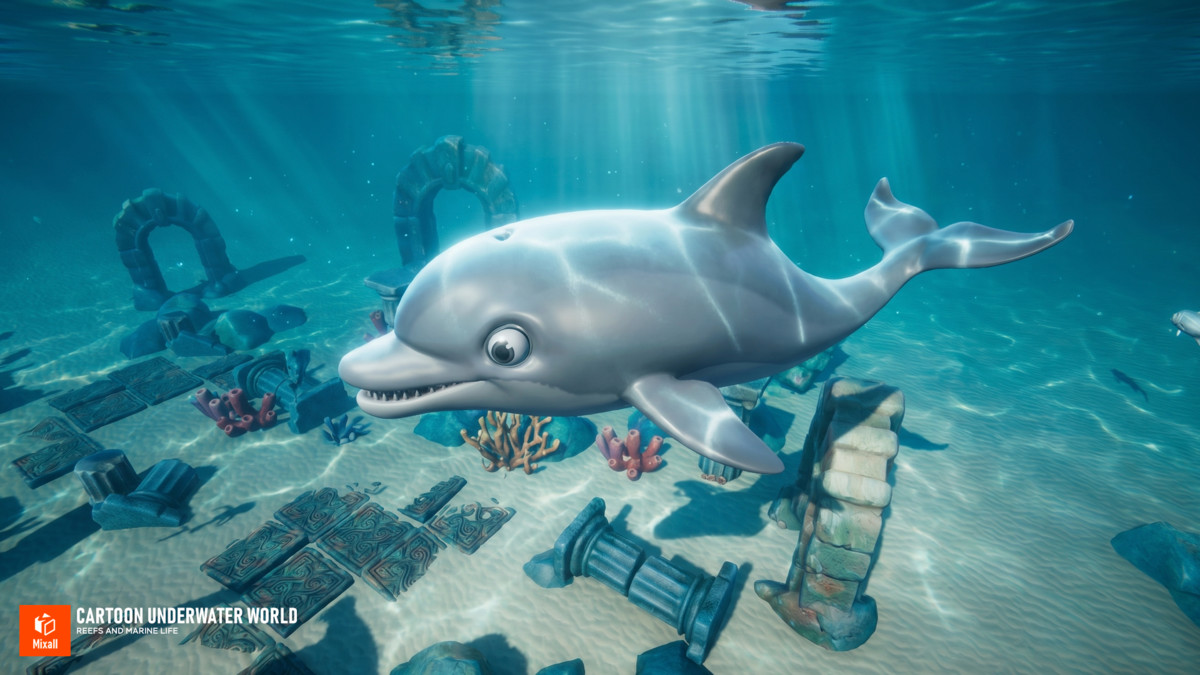 Cartoon underwater world - Reefs and Marine life