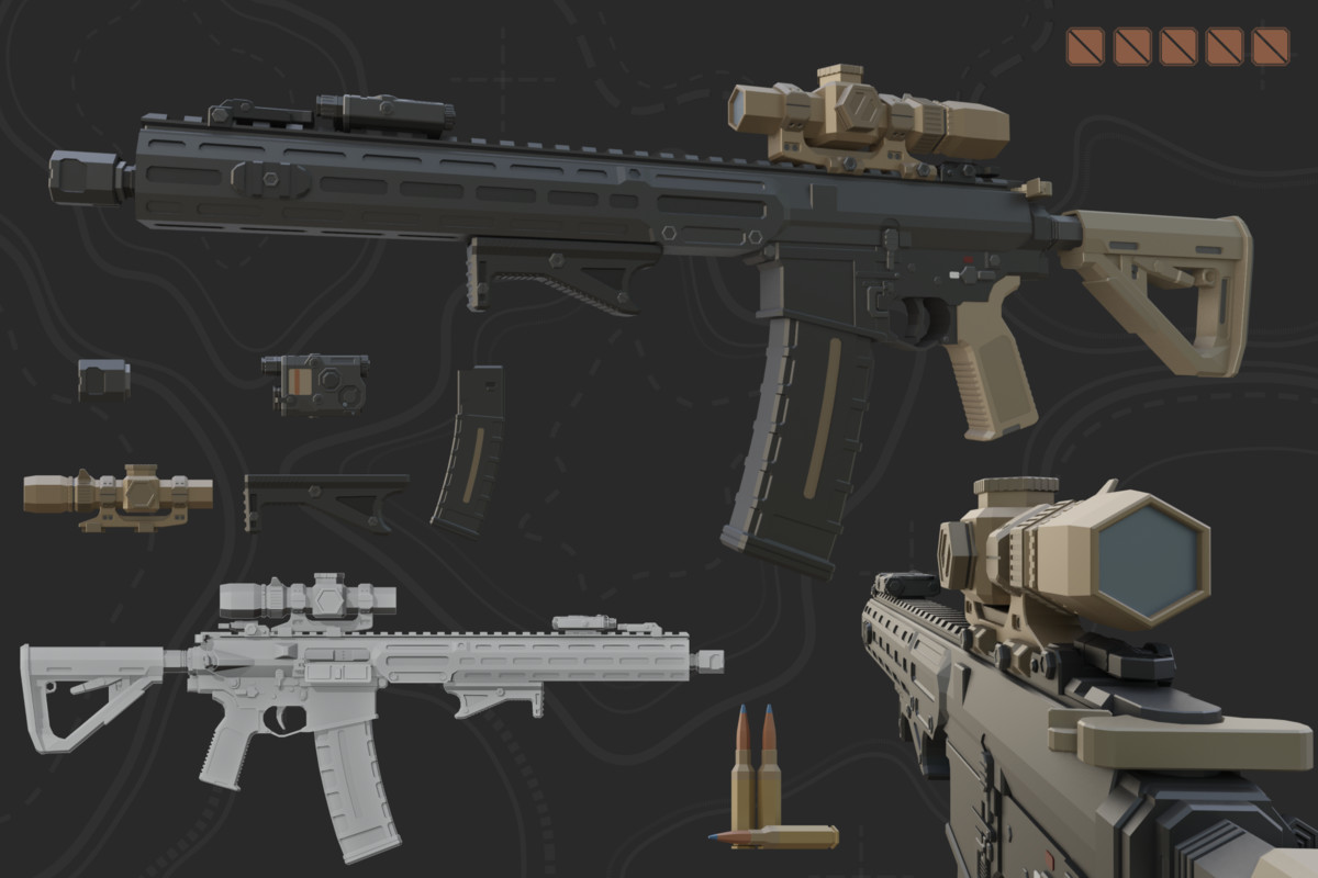 Low Poly Weapon Bundle Pack V
