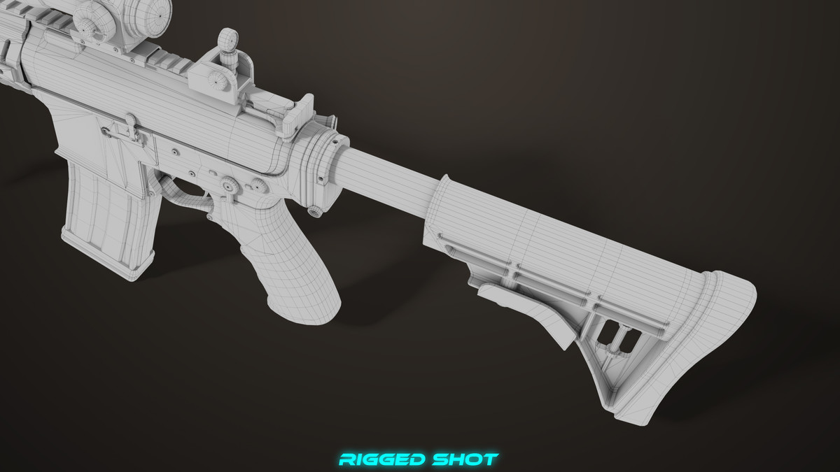 Machine Gun 17 Sandal URP HDRP Textures