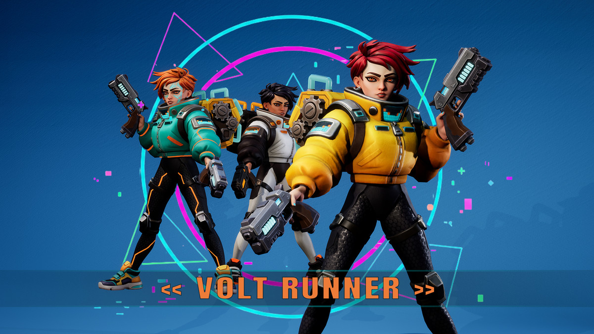 Volt Runner – Stylized Sci-Fi Female Character (3 Skins, Game Ready)