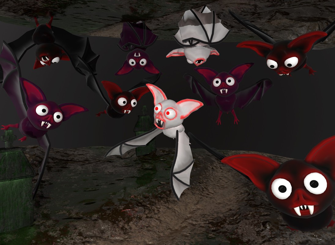 Cartoon bats