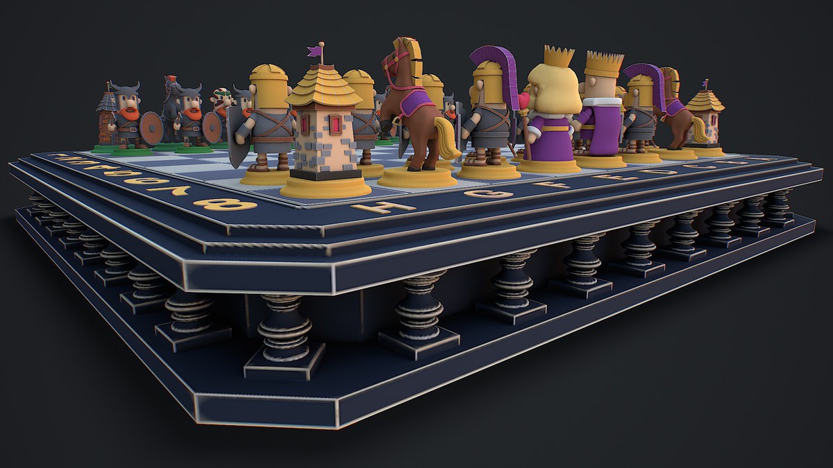 Chess game ready 3d model