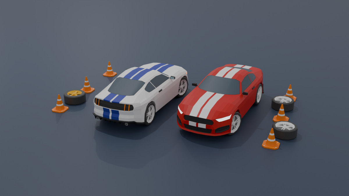 Mobile Optimize-Low Poly Vehicles