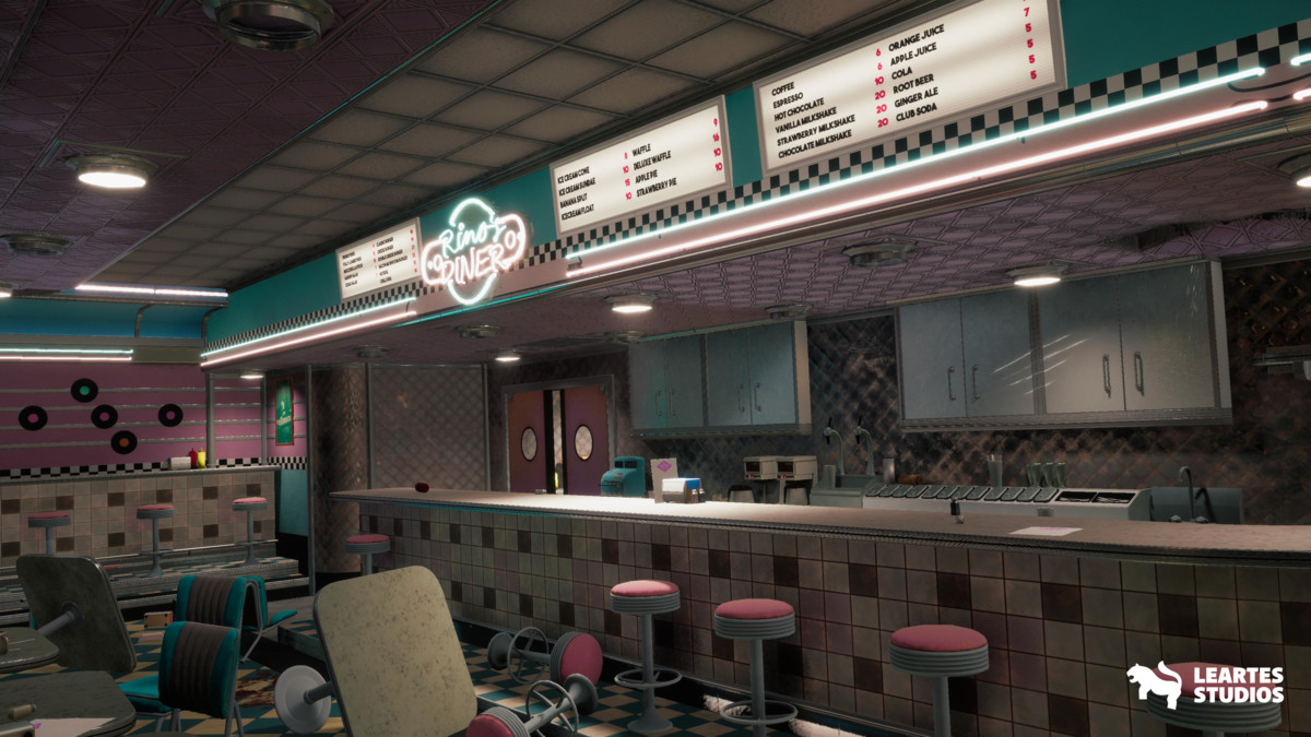 Rino's Diner Environment ( Rinos Diner American Interior Diner USA )