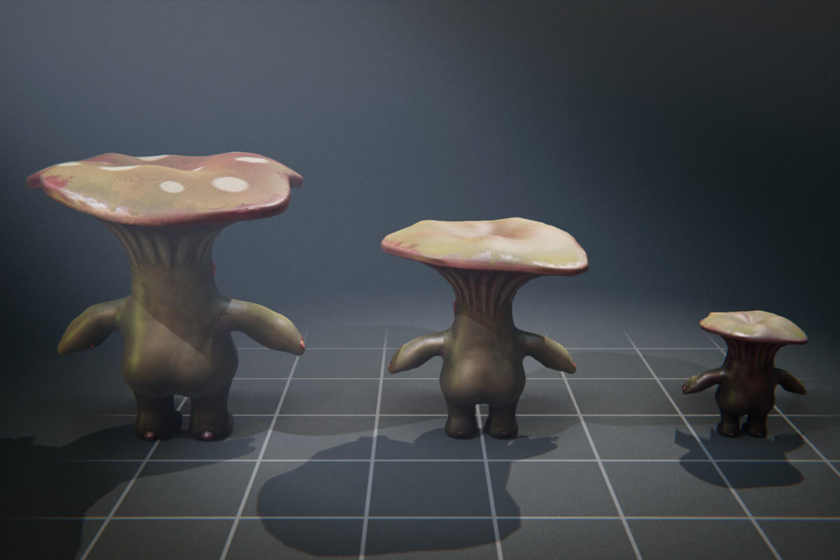 Shadow Mushroom Family - Character + Animations