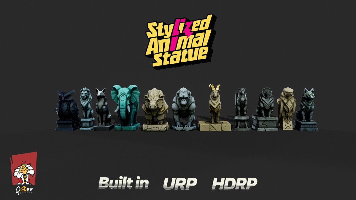 Animal Stylized Statue (Pack-01)