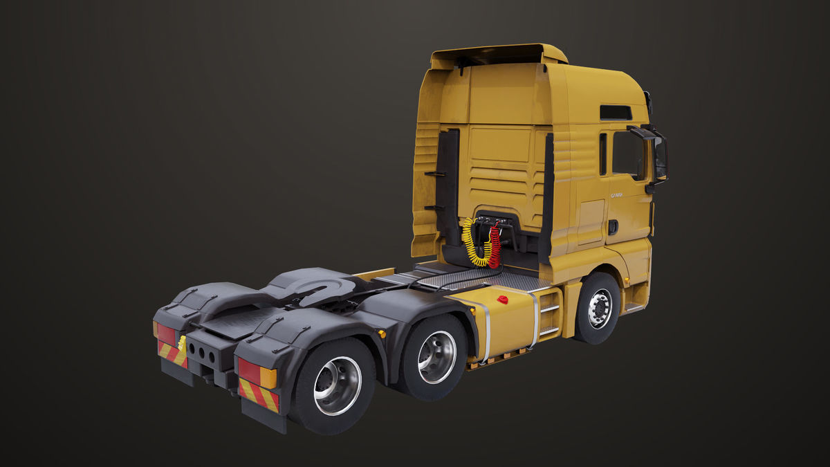 Heavy Truck 04 Chassis Yellow