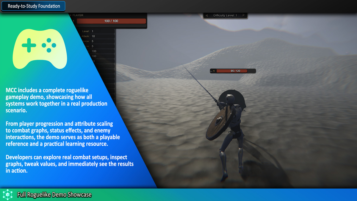 Master Combat Core – Visual Node Graph Framework