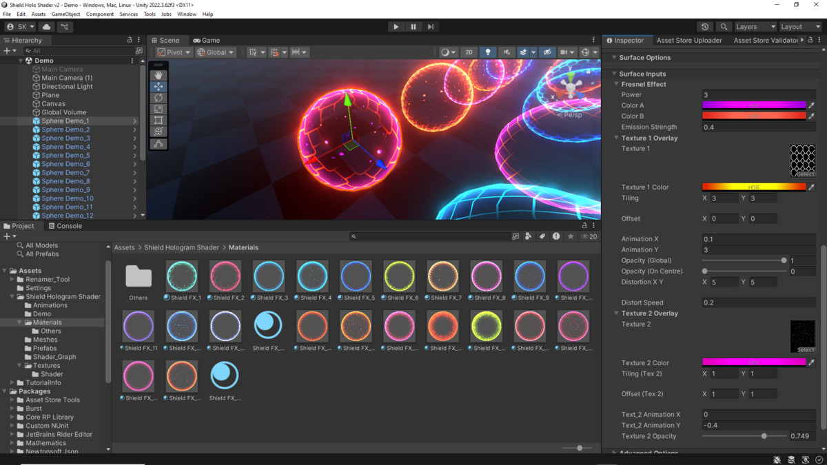 Shield Hologram Shader