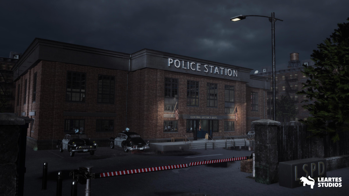 Retro Police Station Environment / Exterior + Interior