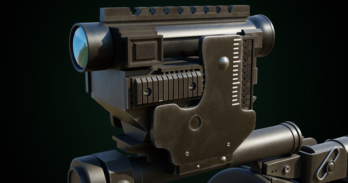 6 Grenade Launcher Black URP HDRP Textures